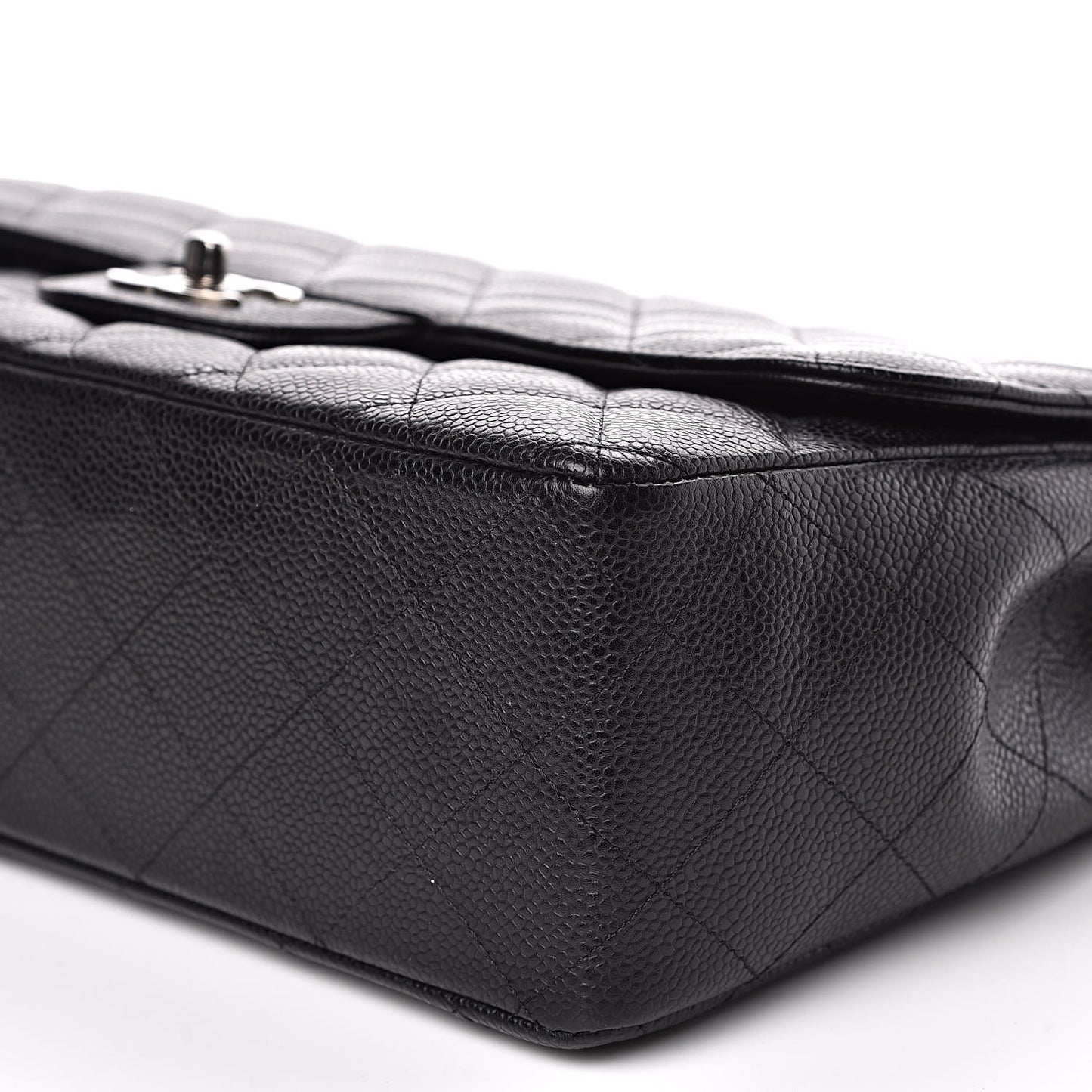 Caviar Quilted Jumbo Single Flap Black