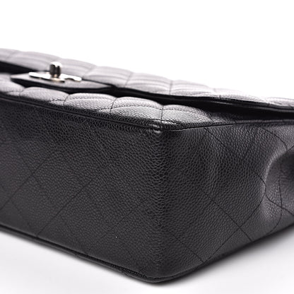 Chanel Caviar Quilted Jumbo Single Flap Black 10 of 13