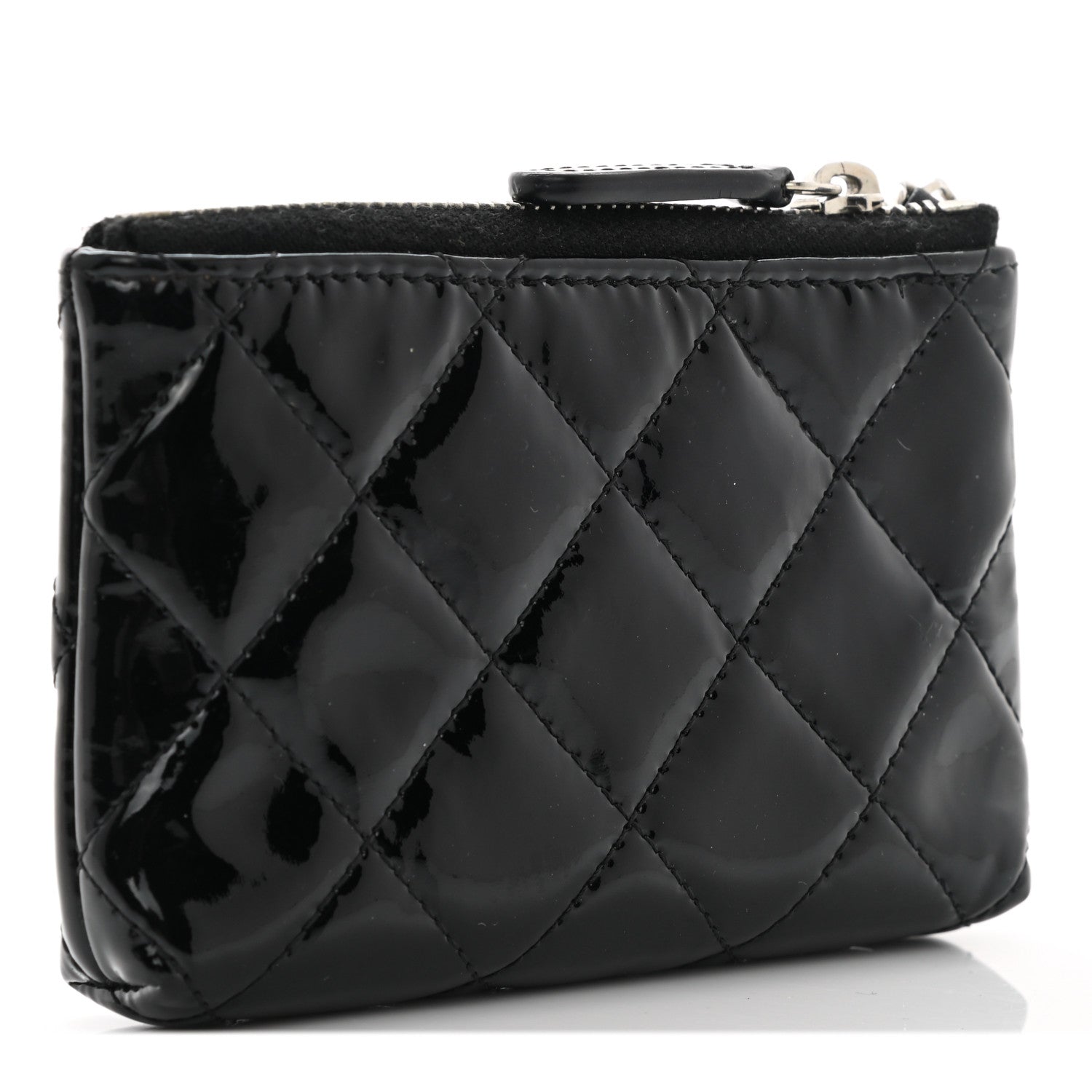 Chanel Patent Quilted Key Pouch So Black 2 of 7