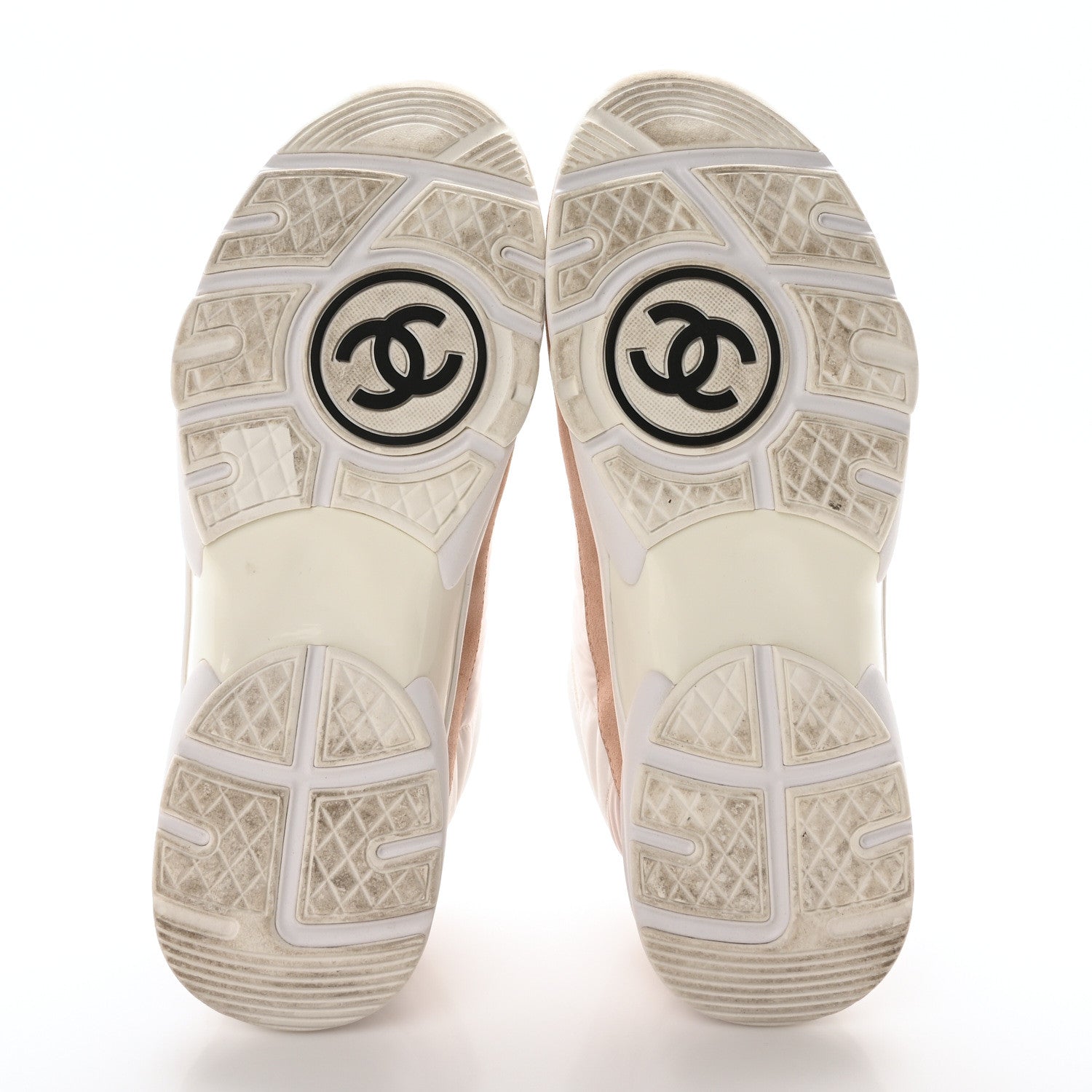 Chanel Nylon Suede Calfskin CC Sneakers 40 Pink 6 of 9