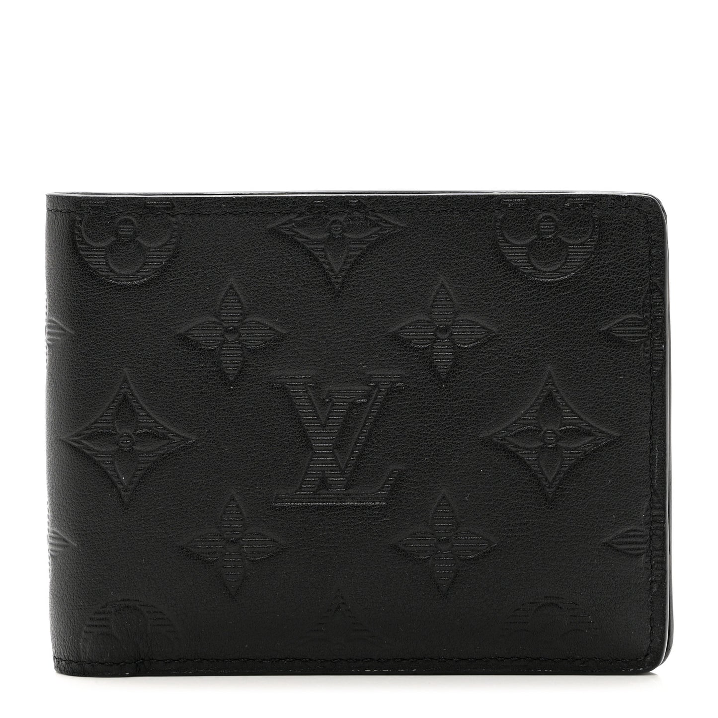 Calfskin Monogram Shadow Multiple Wallet Black