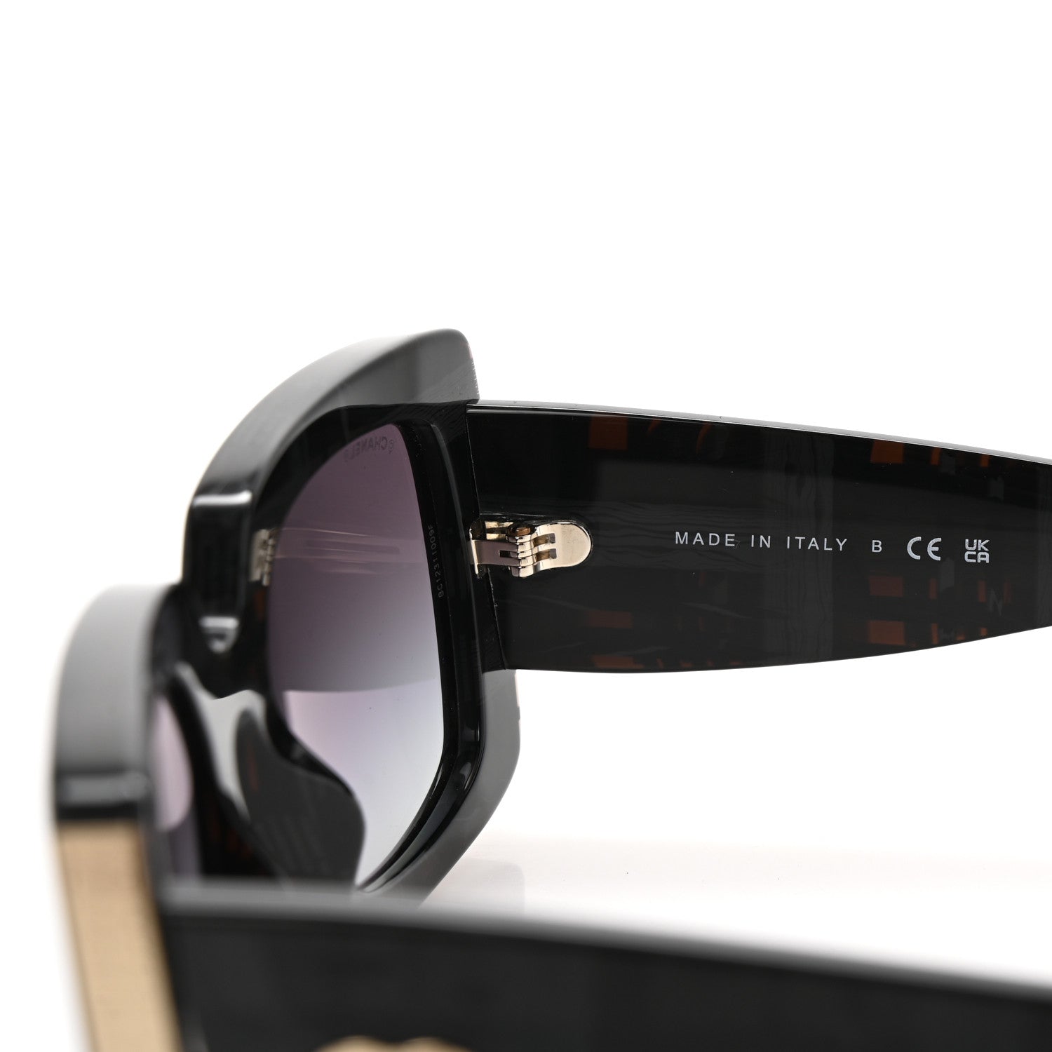 Chanel Acetate Rectangle Sunglasses 5435-A Black 5 of 8