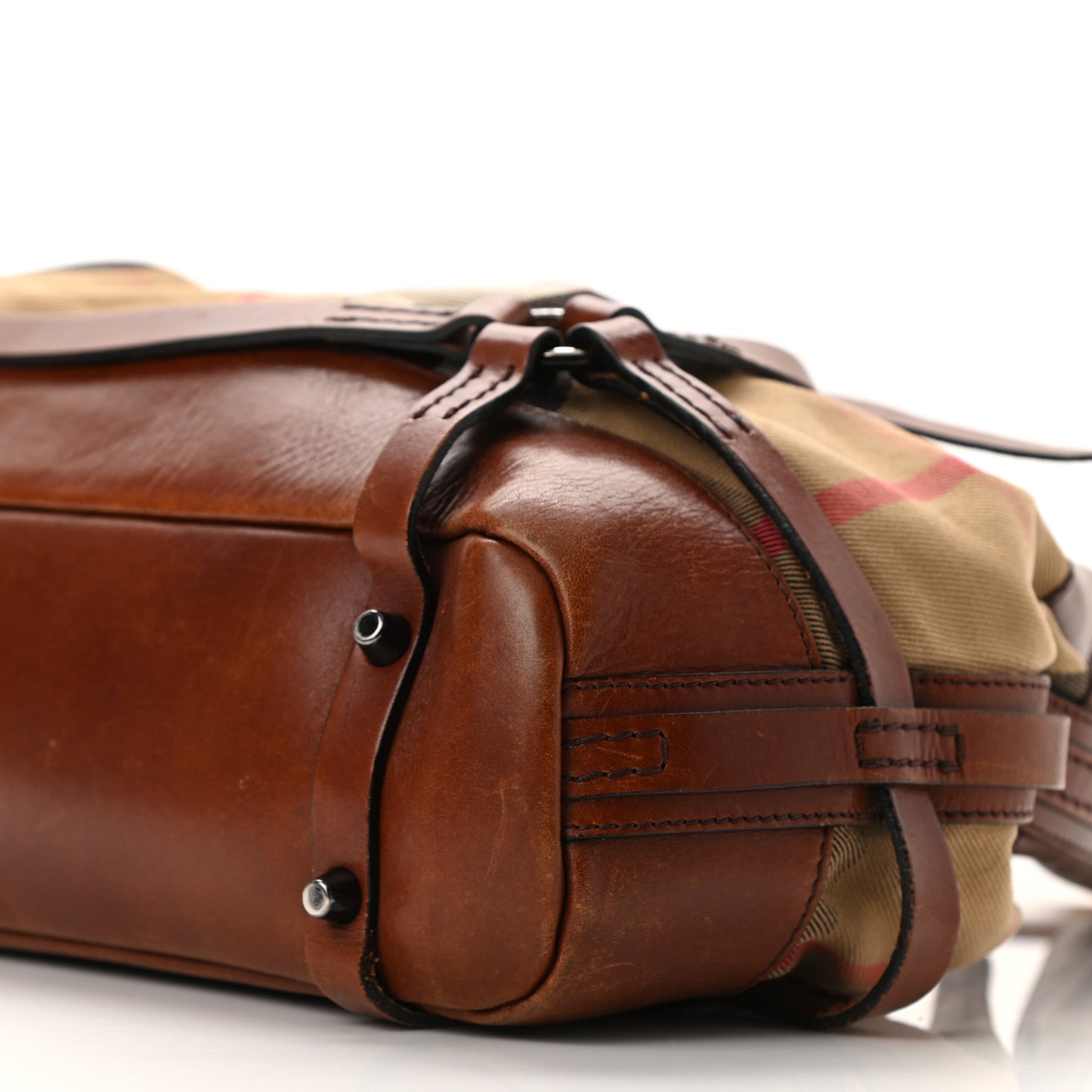 Bridle Calfskin House Check Kenton Hobo Brown