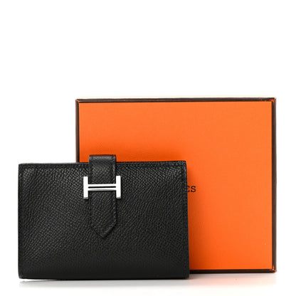 Hermes Epsom Bearn Card Holder Wallet Black 7 of 7