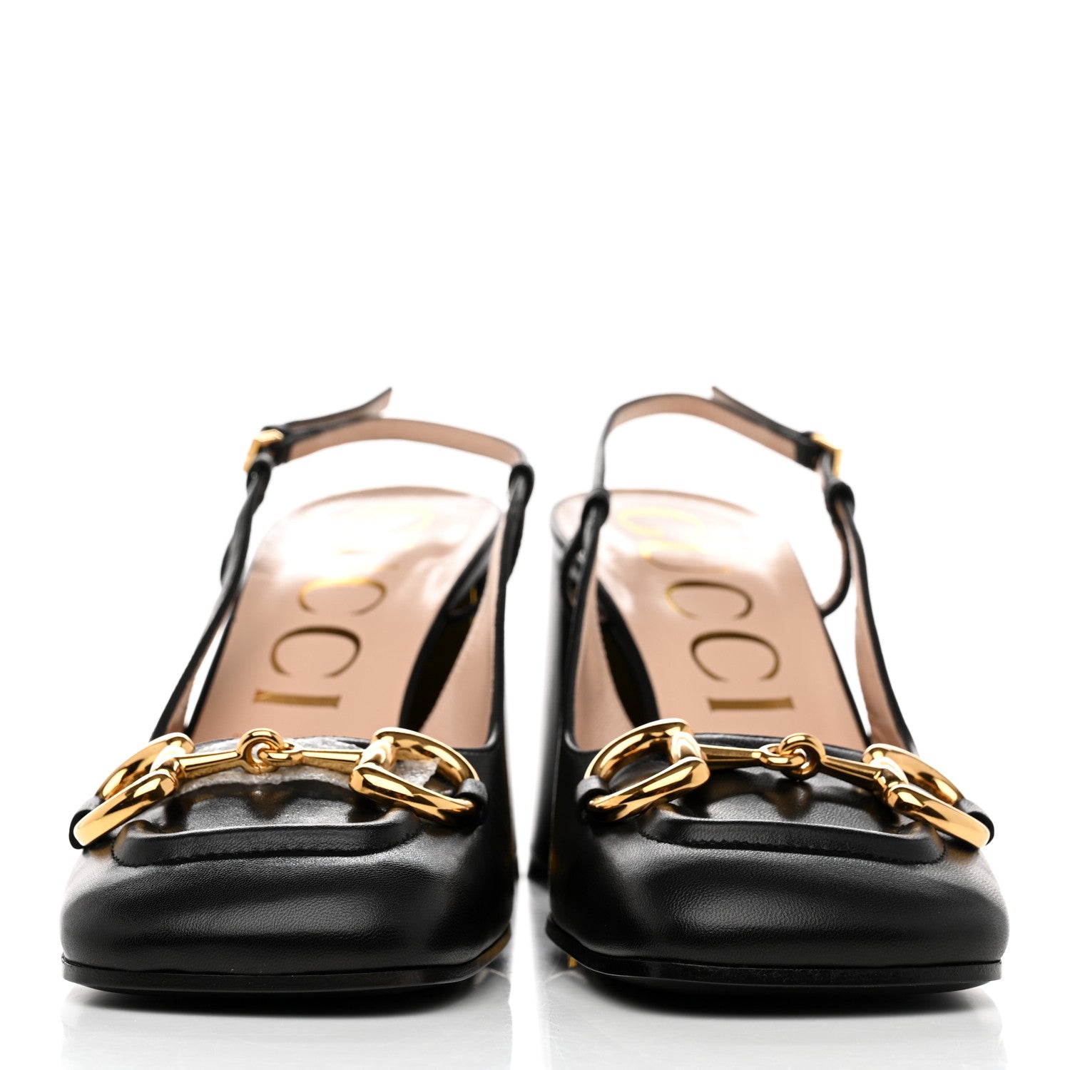 Gucci Malaga Kid Horsebit 75mm Slingback Pumps 41 Black 2 of 8