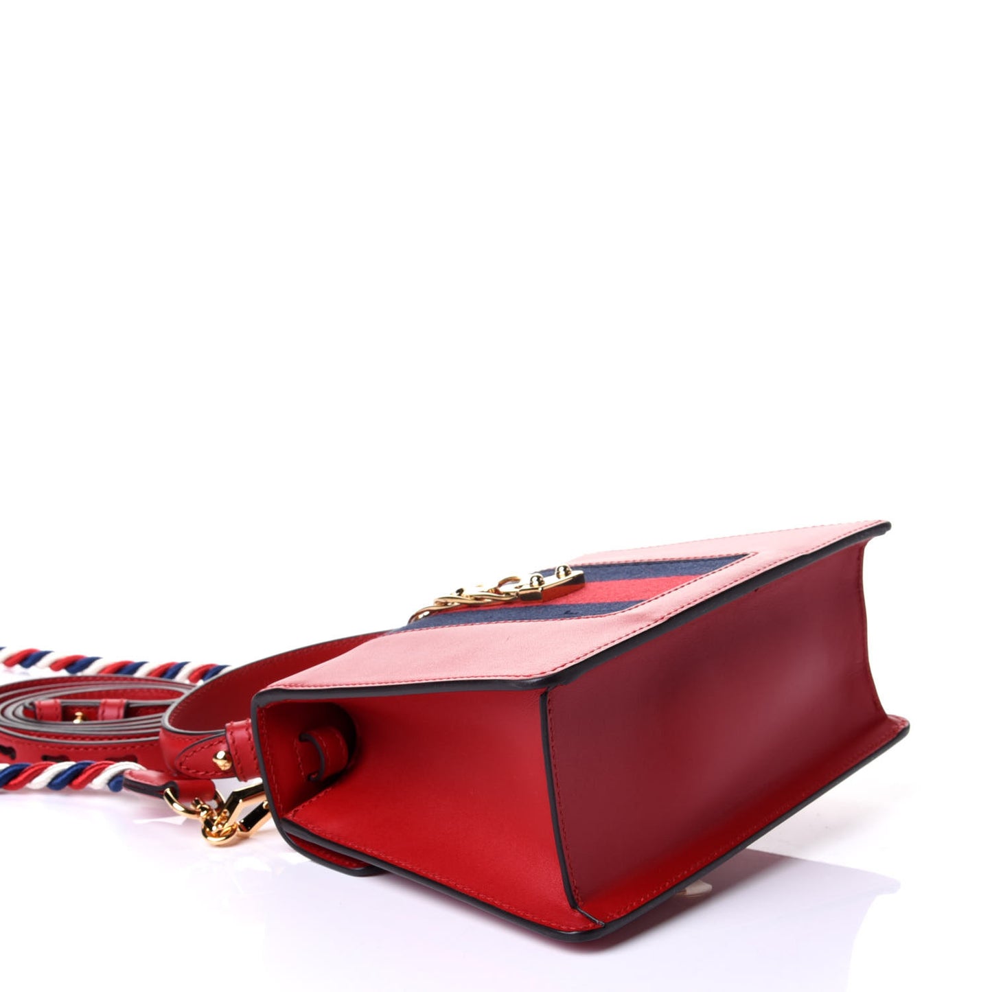 Calfskin Mini Sylvie Top Handle Bag Hibiscus Red