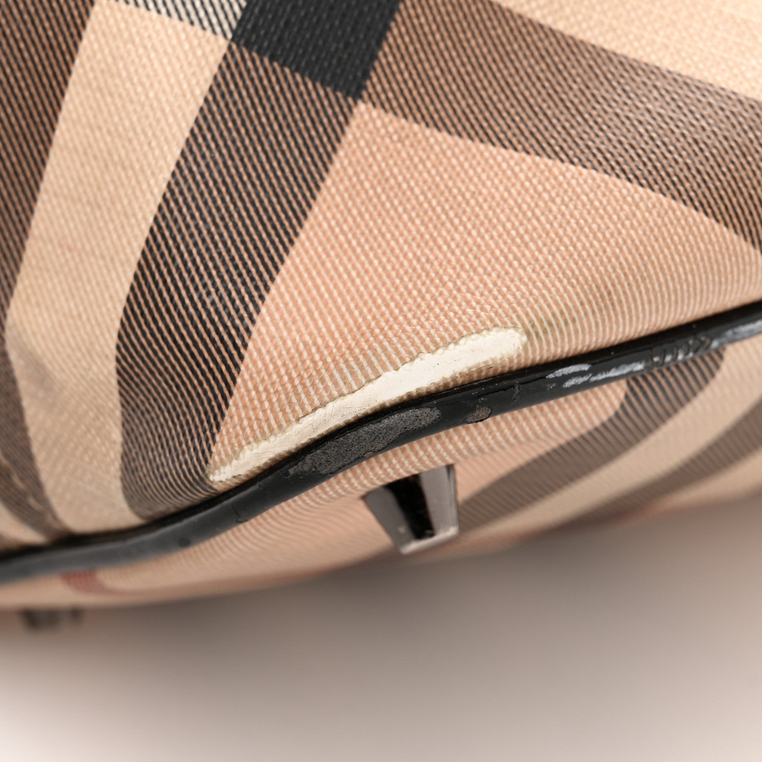 Burberry Patent Trim Nova Check Shopper Tote Black 13 of 21