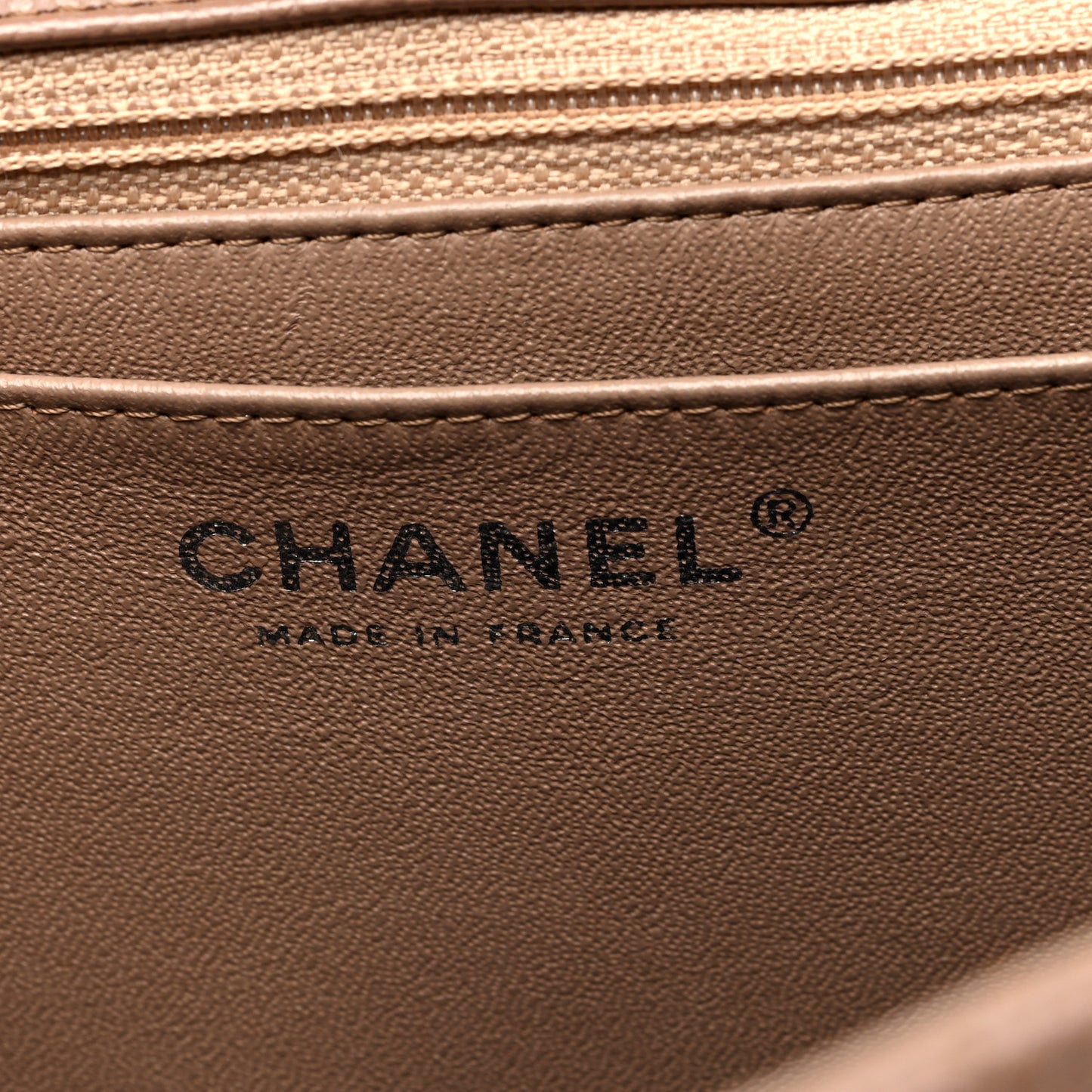 Caviar Quilted Jumbo Single Flap Dark Beige