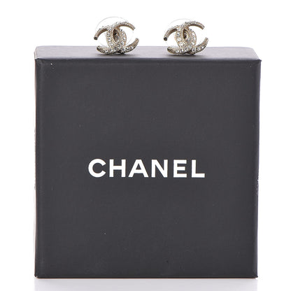 Chanel Crystal CC Moon Earrings Gold 5 of 5