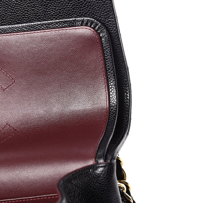 Chanel Caviar Quilted Jumbo Double Flap Black 17 of 19