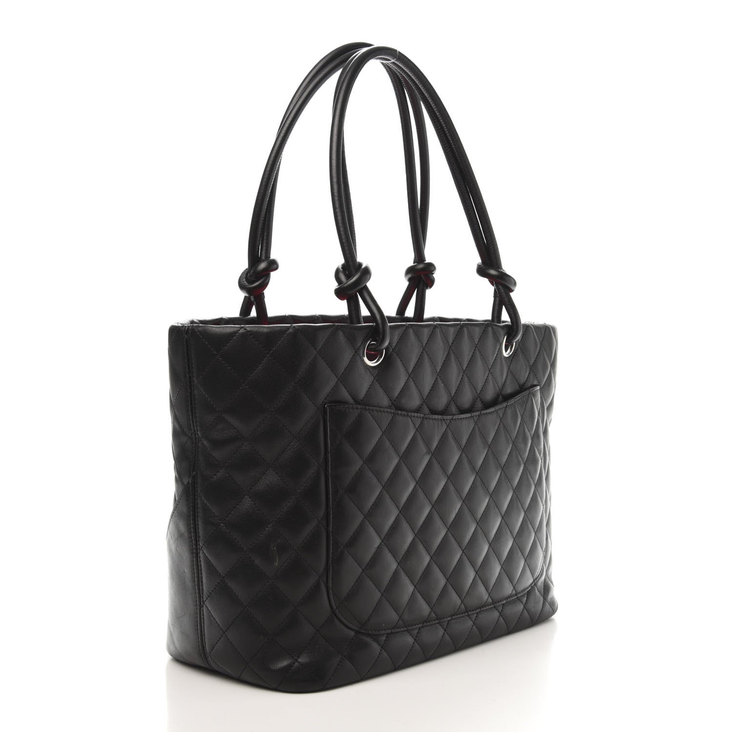 Chanel Calfskin Quilted Large Cambon Tote Black White 3 of 17