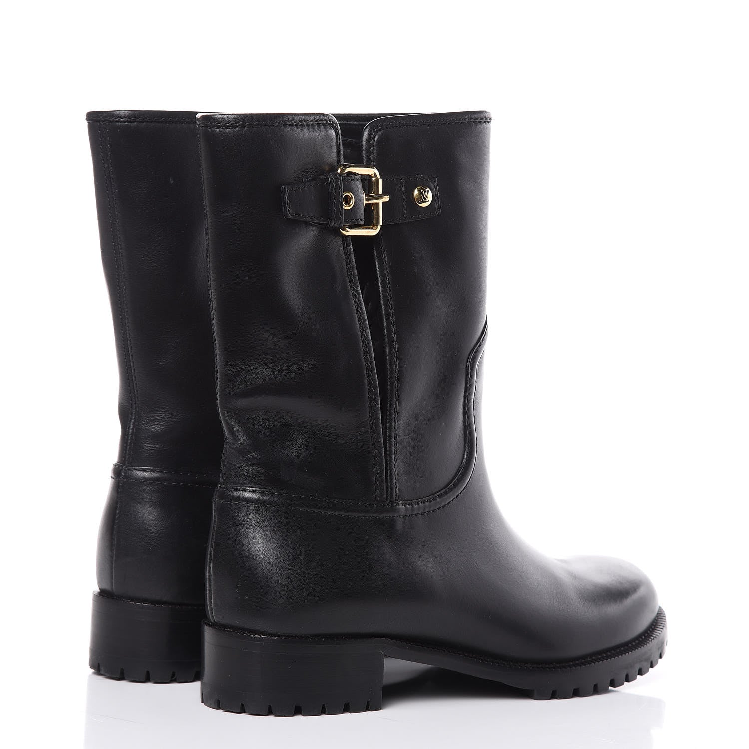 Louis Vuitton Calfskin Monogram Suzy Boots 36.5 Black 4 of 10