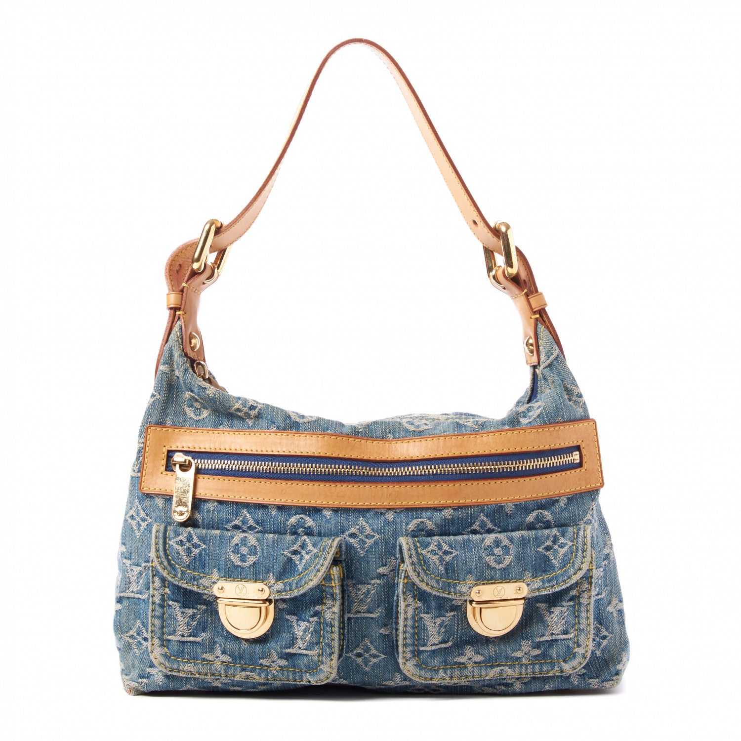 Louis Vuitton Monogram Denim Baggy PM Blue 1 of 8