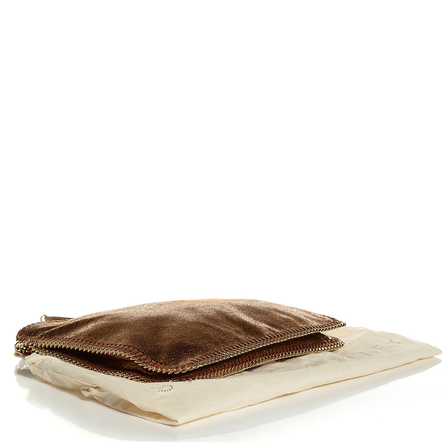 Stella McCartney Crackled Metallic Large Falabella Crossbody Bag Bronze 4 of 9