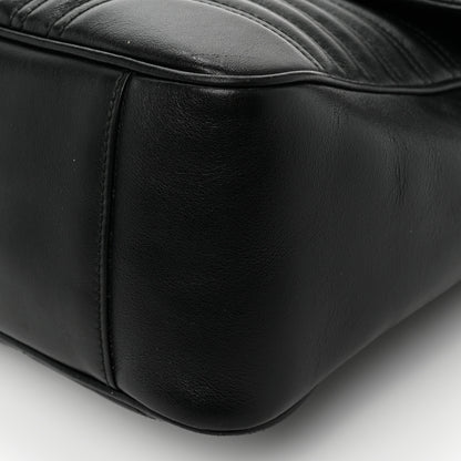 Gucci Calfskin Matelasse Large GG Marmont Shoulder Bag Black 9 of 11