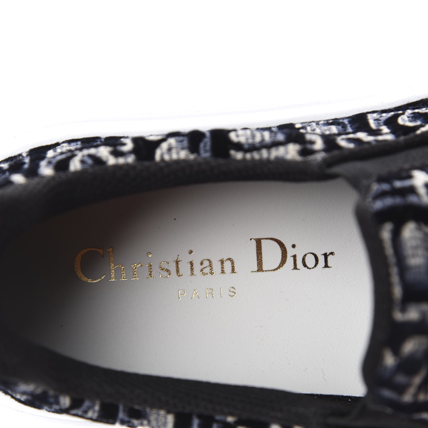 Christian Dior Velvet Oblique Solar Womens Slip On Sneakers 35 Deep Blue 7 of 9
