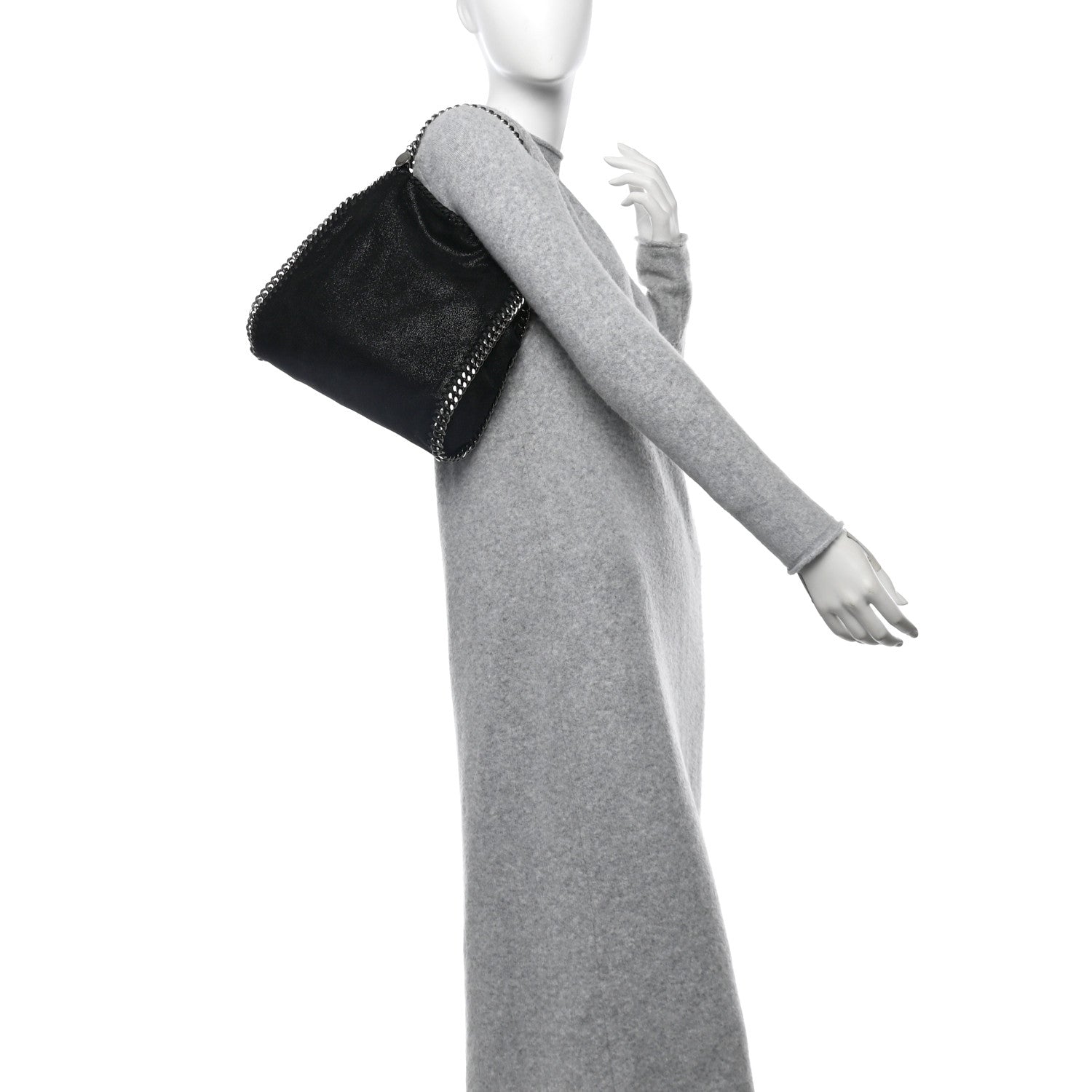 Stella McCartney Shaggy Deer Mini Falabella Tote Black 2 of 9