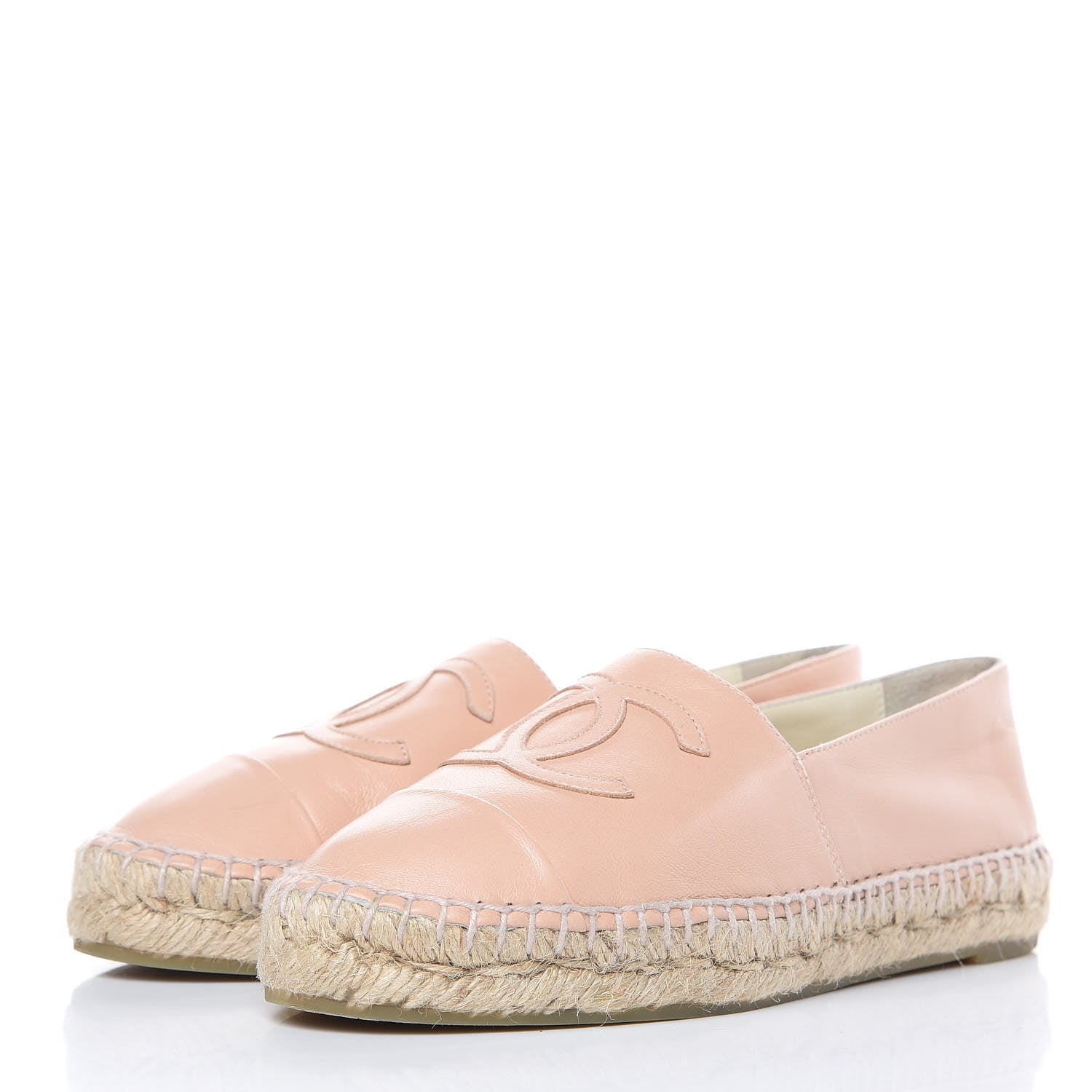 Chanel Lambskin CC Espadrilles 36 Nude 3 of 12