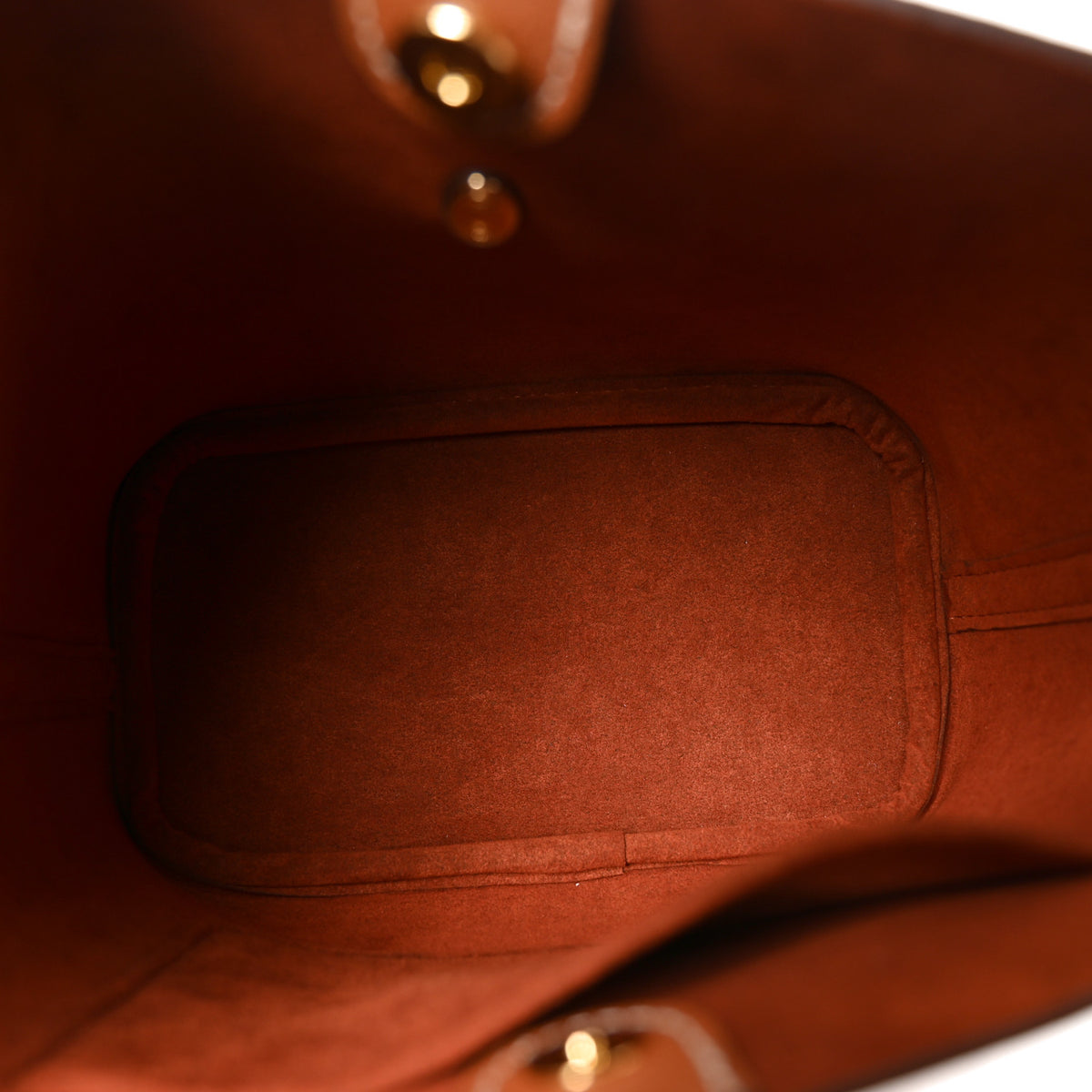 Calfskin Lock and Walk Bucket Cognac