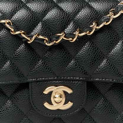 Chanel Caviar Quilted Medium Double Flap Black 9 of 11
