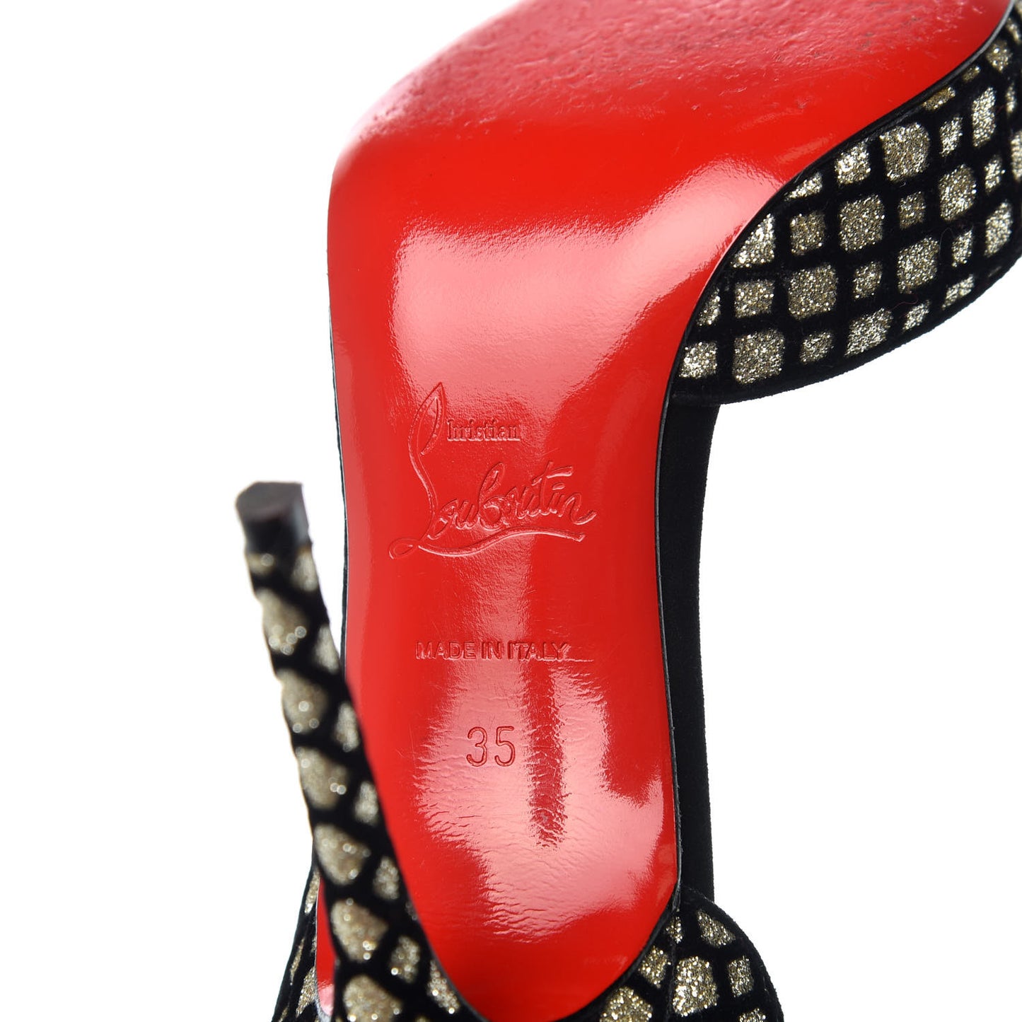 Glitter Floque Suede Iriza 100 Pumps 35 Platine Black