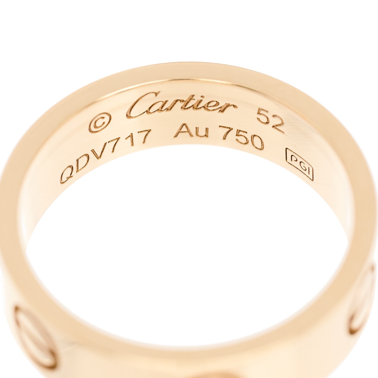 Cartier 18K Yellow Gold 5.5mm LOVE Ring 52 6 4 of 5