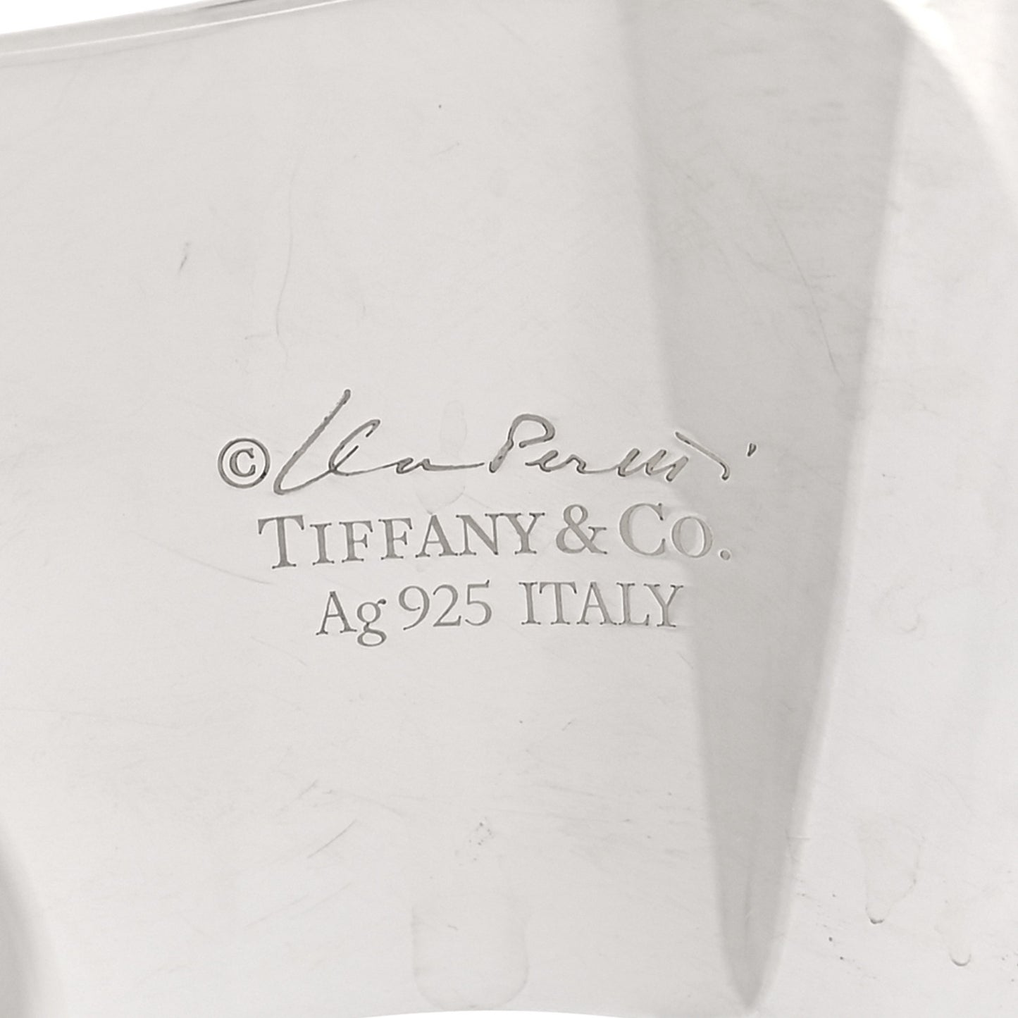Sterling Silver Elsa Peretti Small Left Wrist Bone Cuff Bracelet
