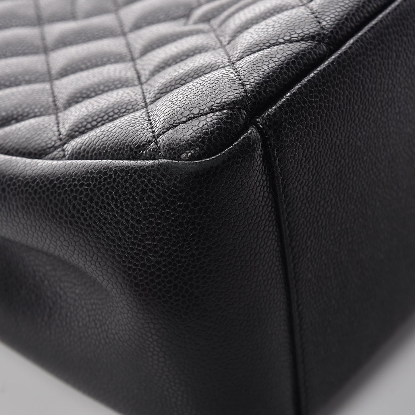 Caviar Quilted Grand Shopping Tote GST Black