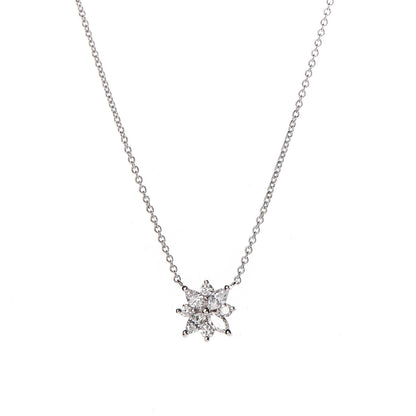 Tiffany Platinum Diamond Victoria Cluster Pendant Necklace 4 of 7