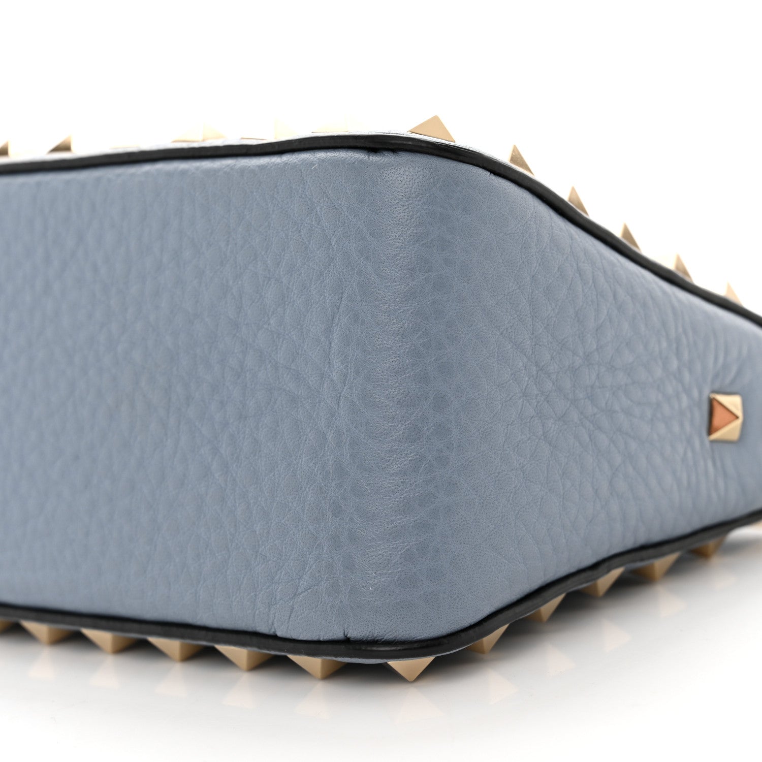 Valentino Garavani Pebbled Calfskin Small Rockstud Flip Lock Shoulder Bag Niagara 9 of 9