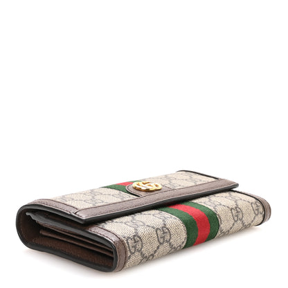 Gucci GG Supreme Monogram Web Ophidia Continental Wallet Brown 4 of 8