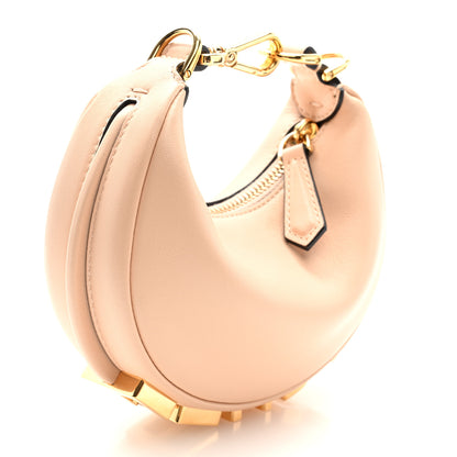 Fendi Vitello Grace Matte Nano Fendigraphy Hobo Charm Light Rose 3 of 7