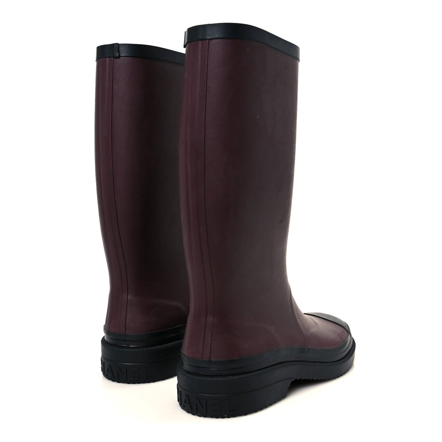 Caoutchouk CC High Boots 37 Burgundy Black