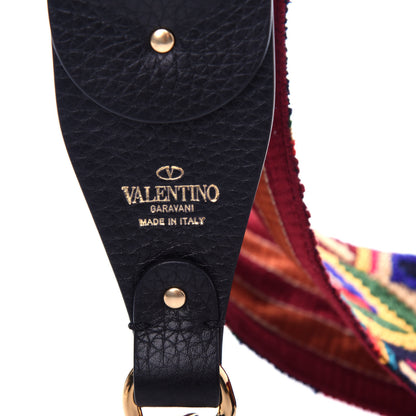 Valentino Garavani Canvas Native Couture 1975 Embroidered Rockstud Guitar Strap Multicolor 3 of 4