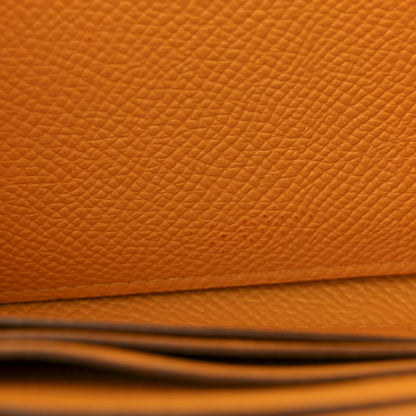 Hermes Epsom Kelly Longue Wallet Jaune Ambre 9 of 12