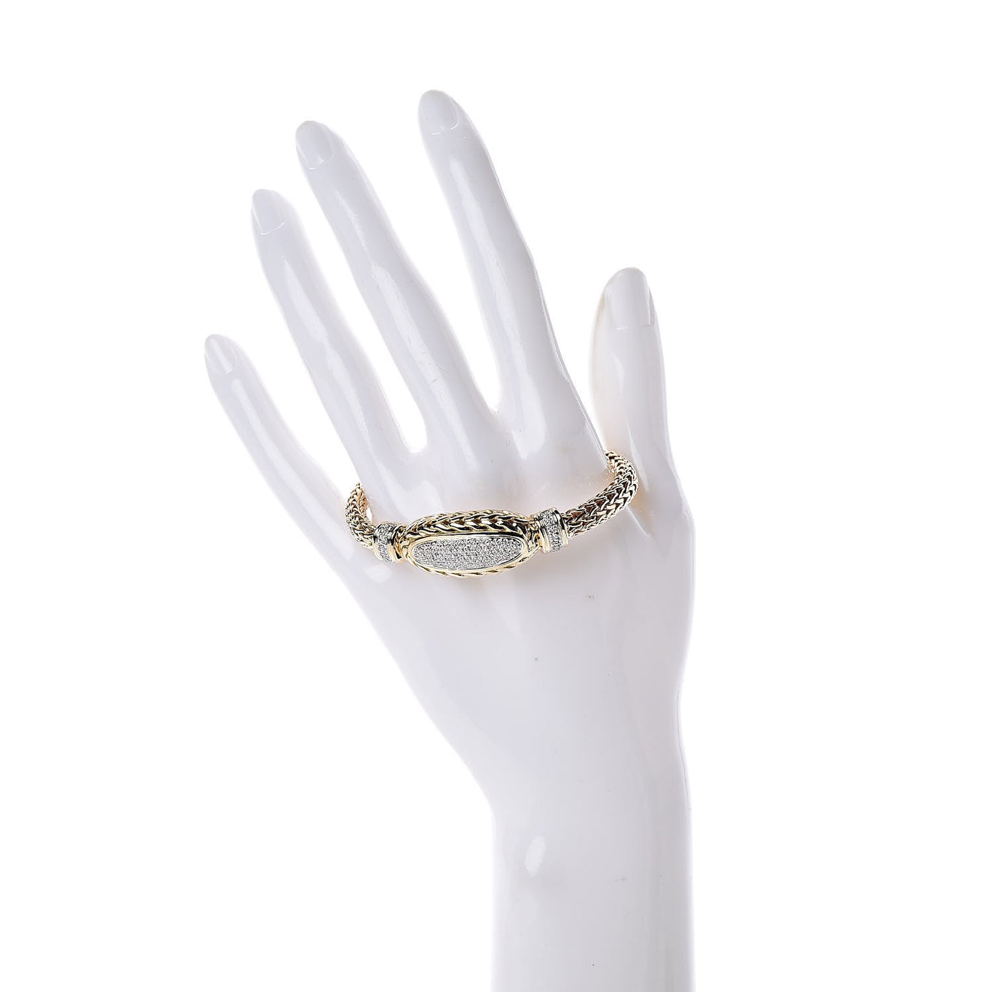 18K Yellow Gold Diamond Classic Chain Bracelet M