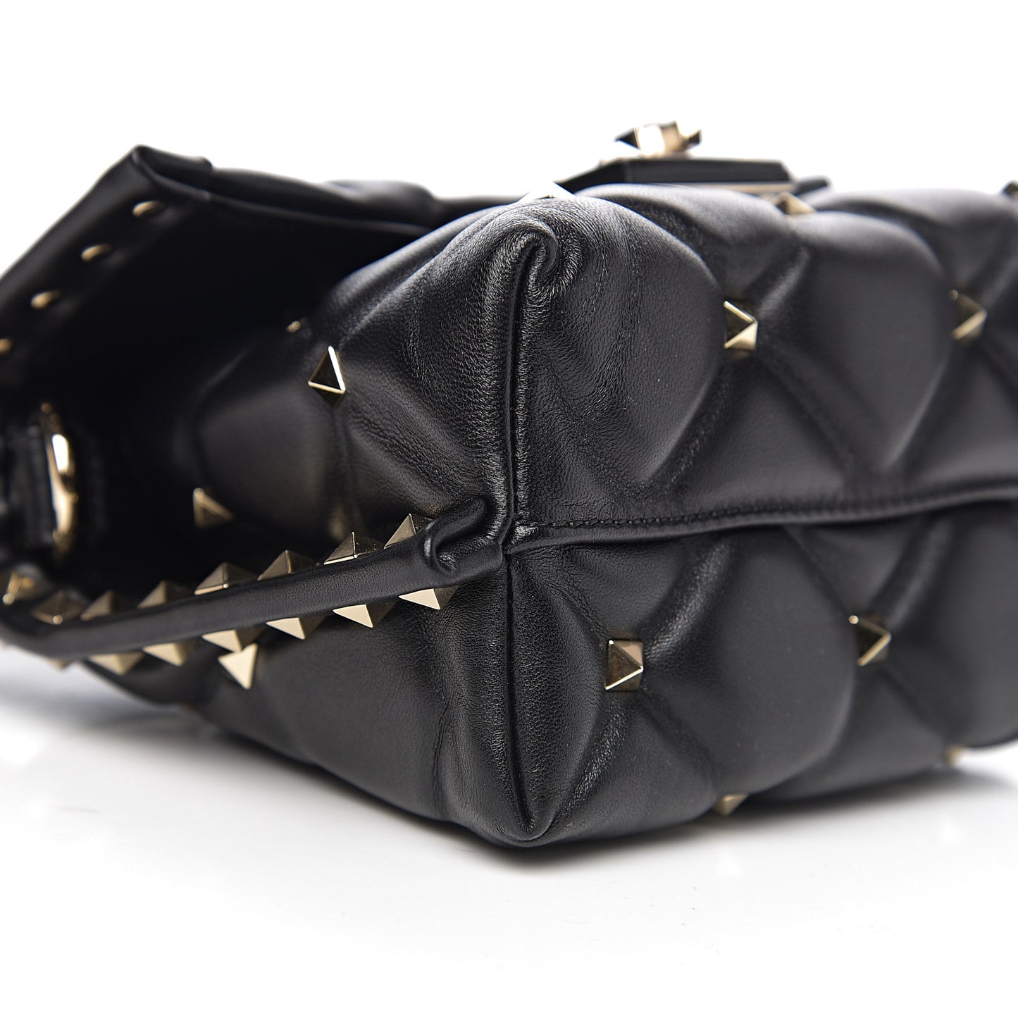 Nappa Mini Candystud Top Handle Bag Black