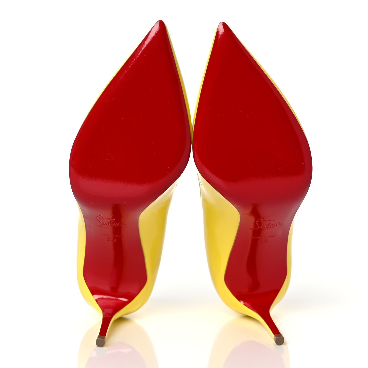 Christian Louboutin Patent Pigalle 85 Pumps 39 Citronade 5 of 8
