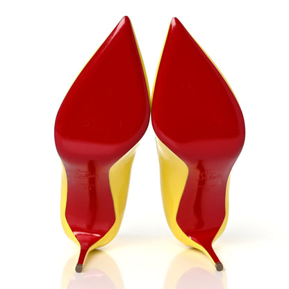 Christian Louboutin Patent Pigalle 85 Pumps 39 Citronade 5 of 8