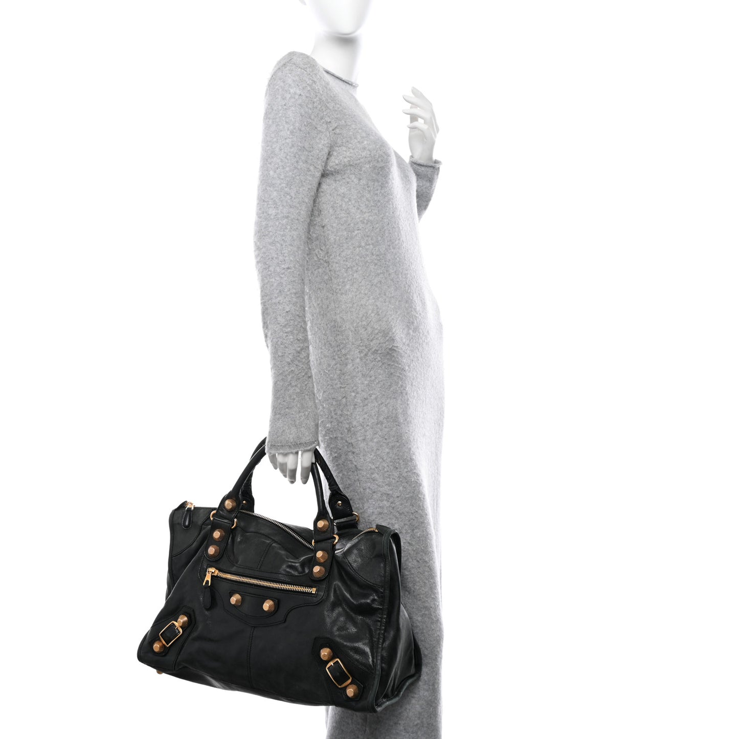 Agneau Giant 21 Gold Hardware Work Black