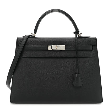 Hermes Epsom Kelly Sellier 32 Black 1 of 16