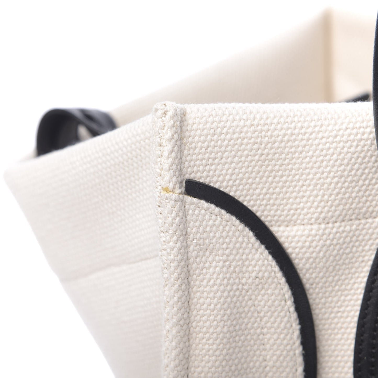 Cotton Canvas Medium Phantom Luggage White Black