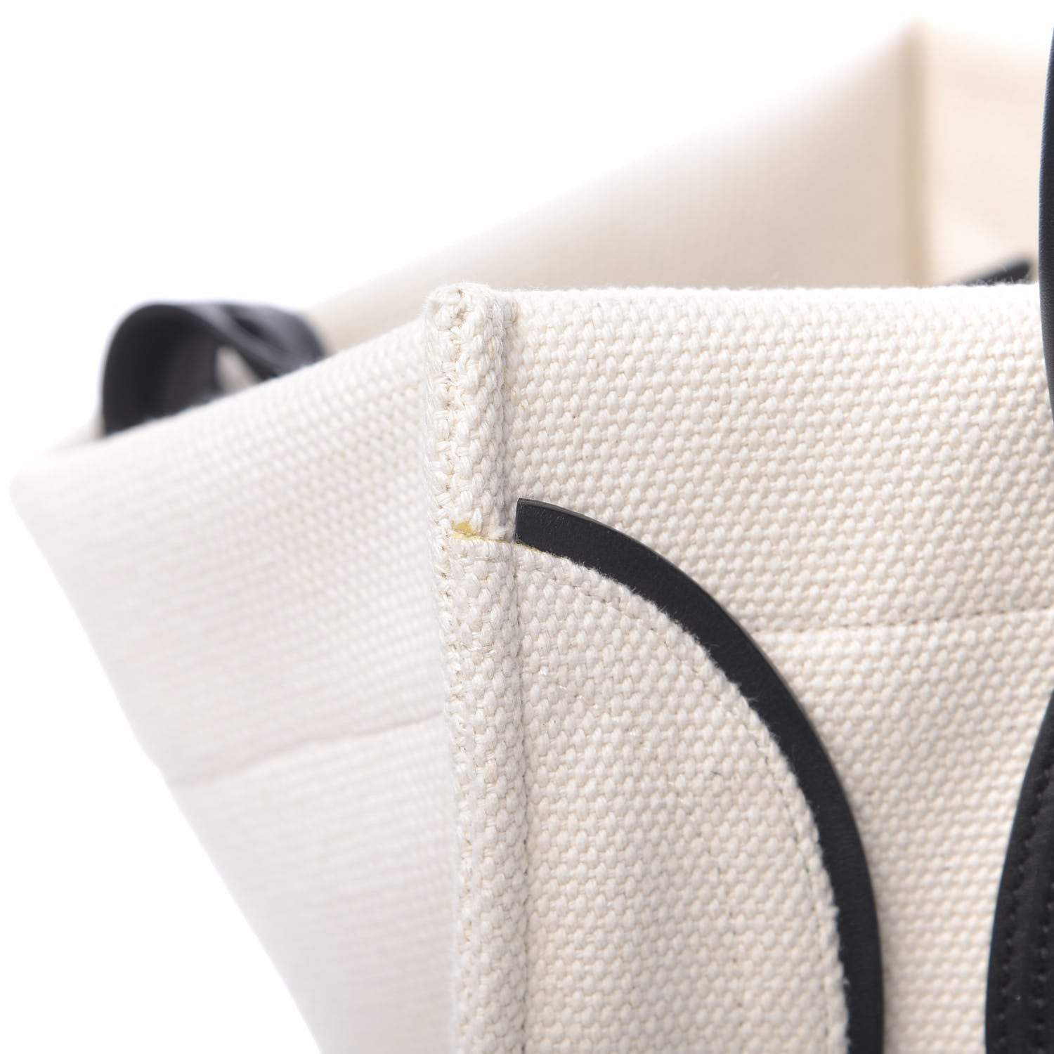 Celine Cotton Canvas Medium Phantom Luggage White Black 9 of 12