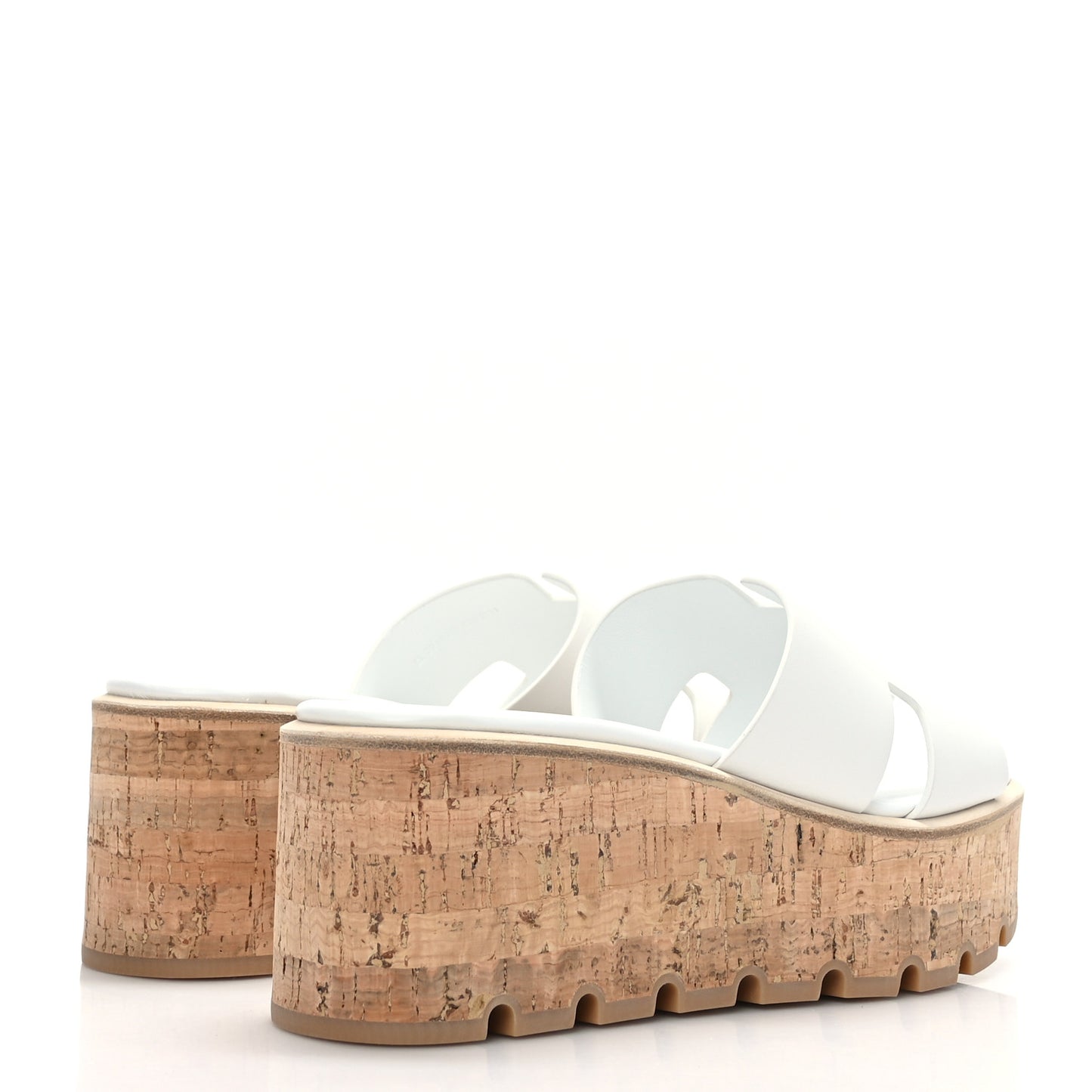 Calfskin Cork Eze 30 Sandals 39 White