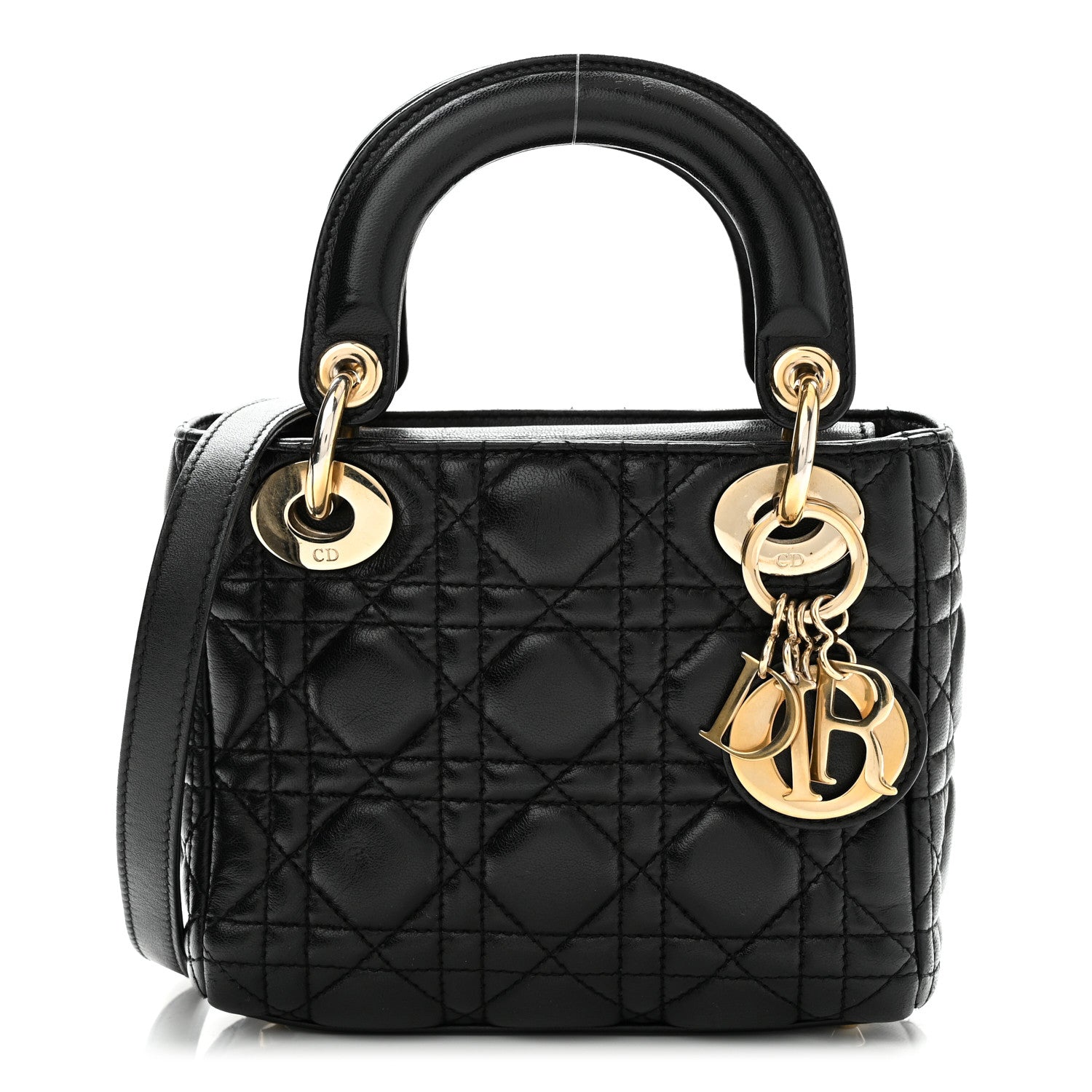 Christian Dior Lambskin Cannage Mini Lady Dior Black 1 of 10