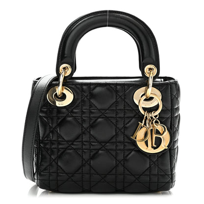 Christian Dior Lambskin Cannage Mini Lady Dior Black 1 of 10