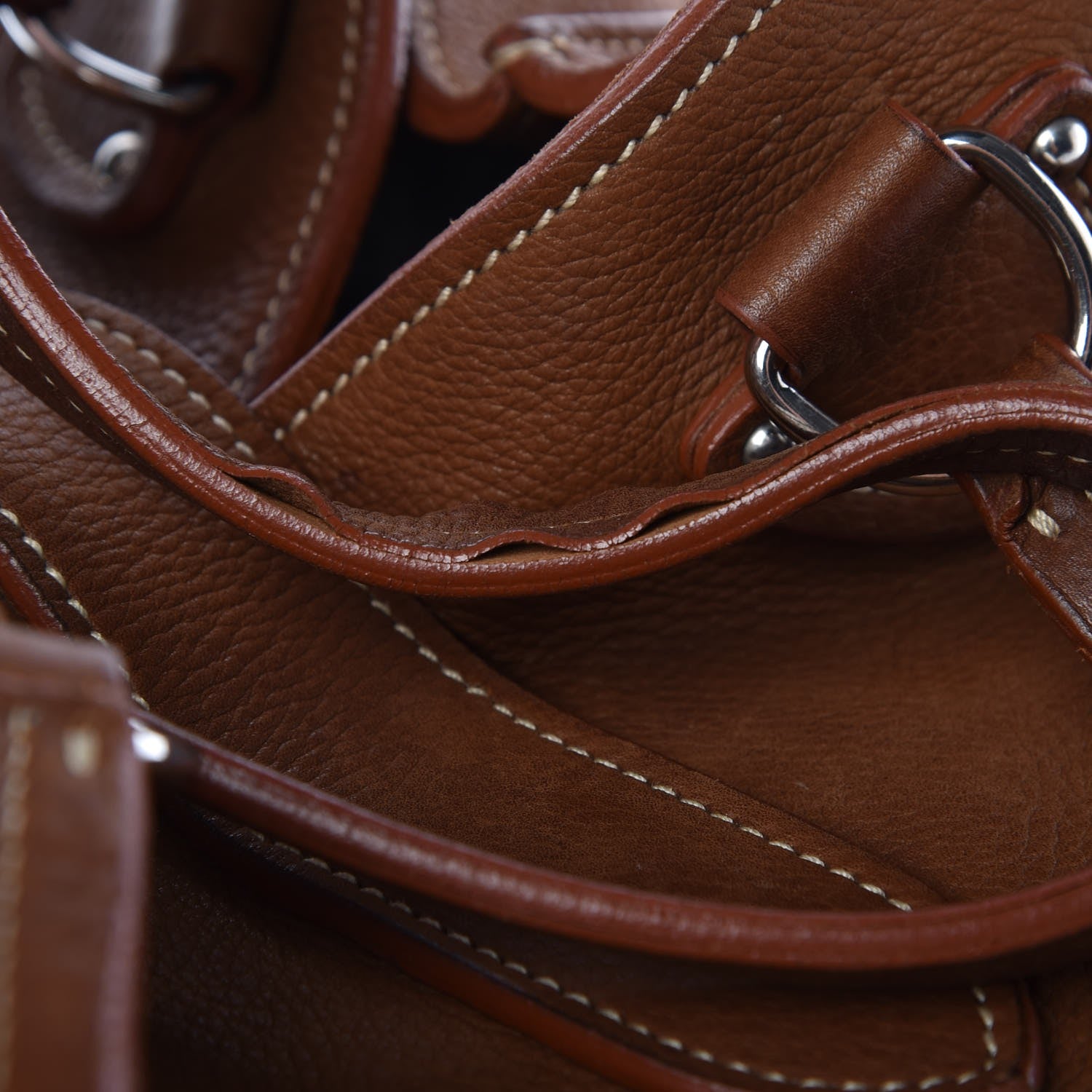 Miu Miu Vitello Daino Tote Brandy 17 of 24