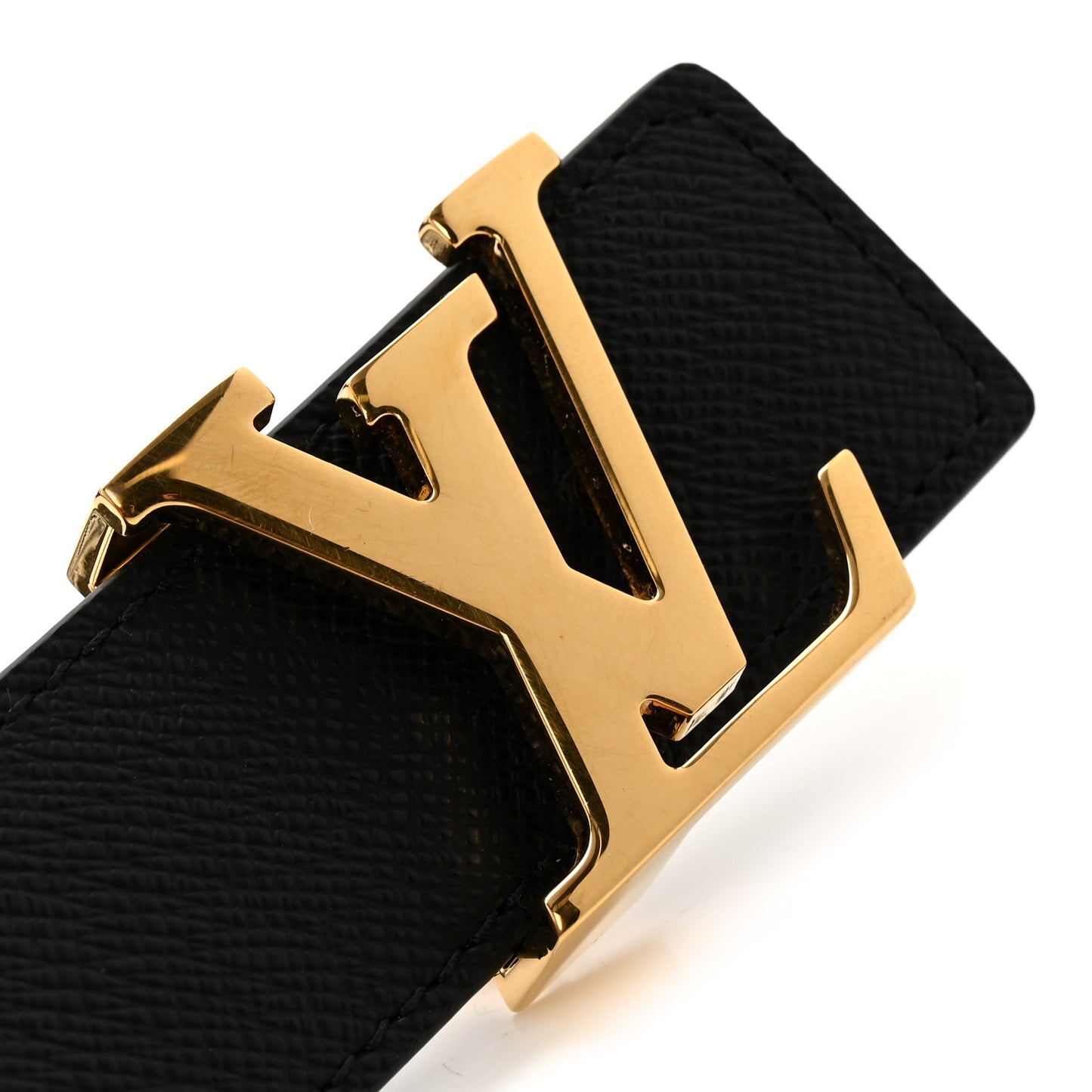 Calfskin Monogram 30mm LV Initiales Reversible Belt 85 34 Black