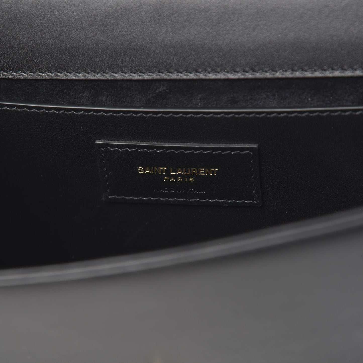 Calfskin Monogram Kate Tassel Clutch Black