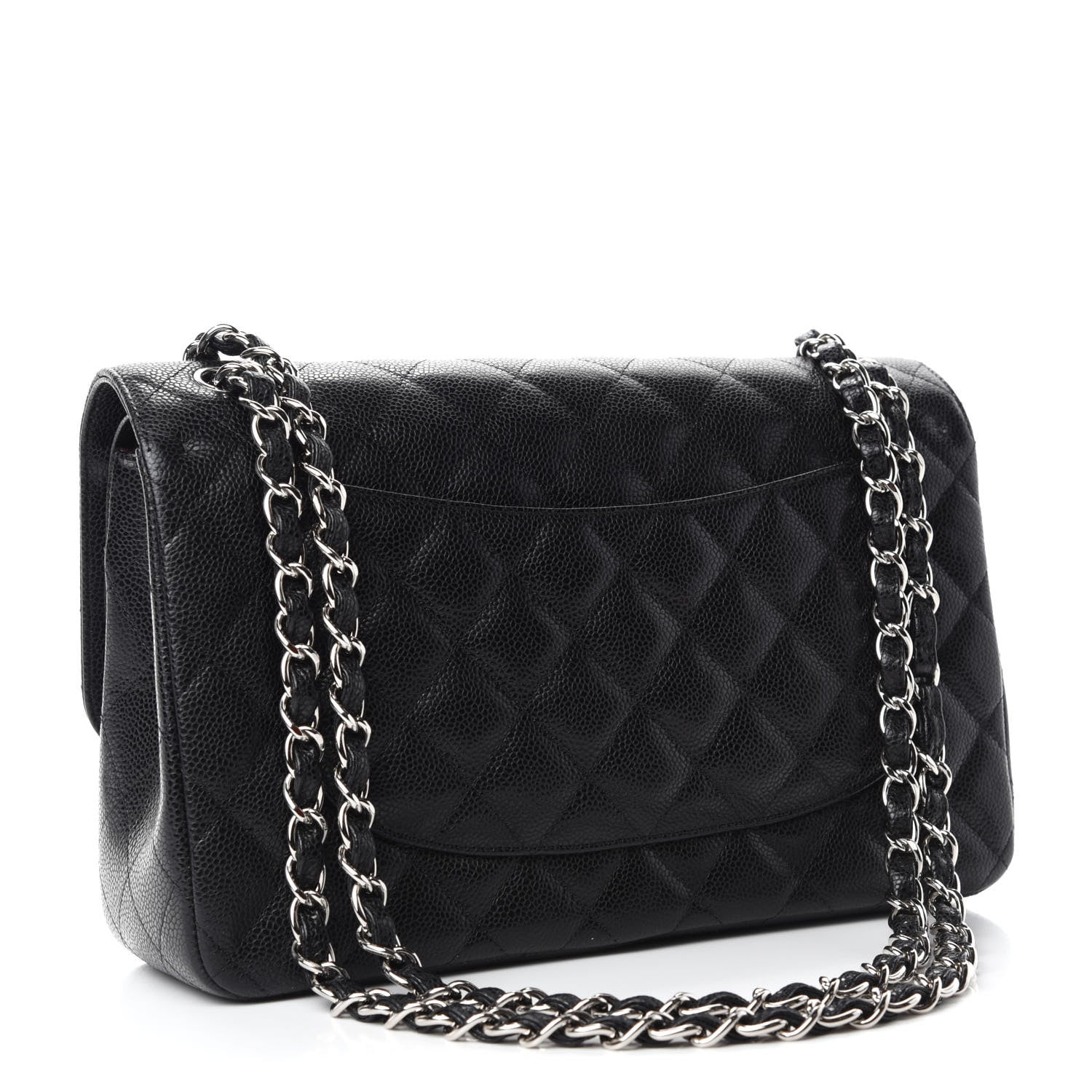 Chanel Caviar Quilted Jumbo Double Flap Black 3 of 15